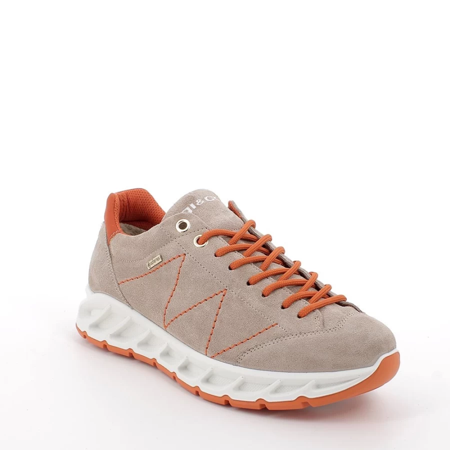 "Igi&Co Women's Light Brown Leather Gore-Tex® Sneakers"