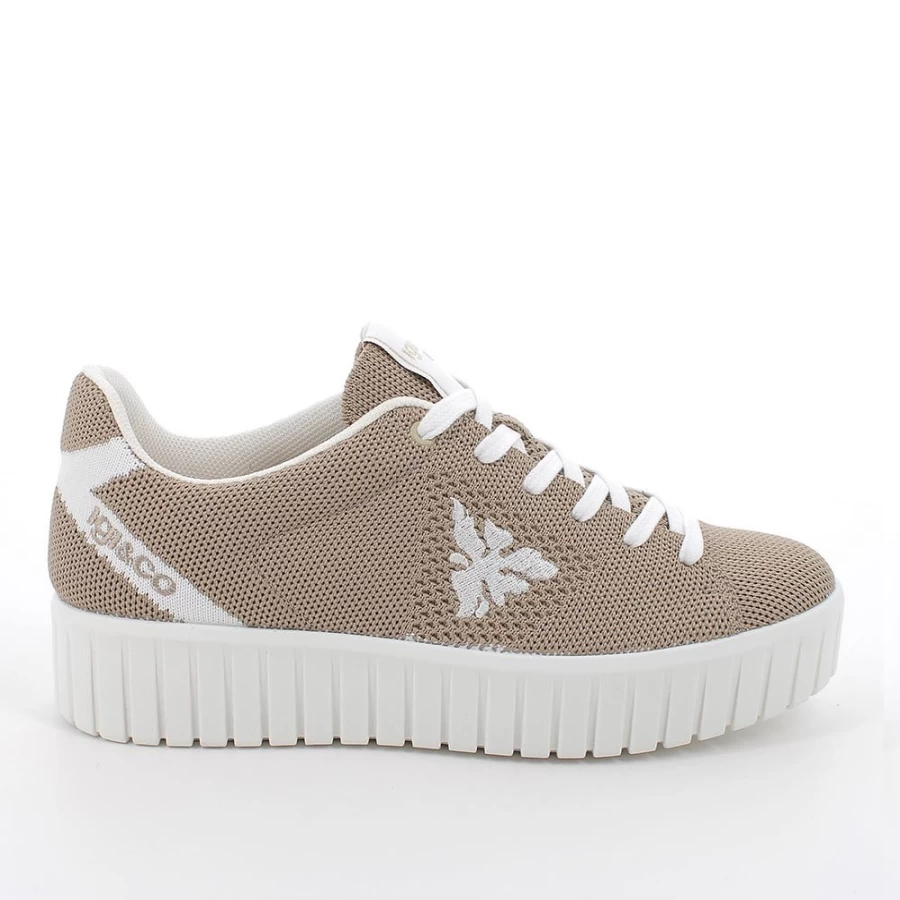 "Igi&Co Women's Beige & White Sneakers - Fashionable Comfort Footwear"