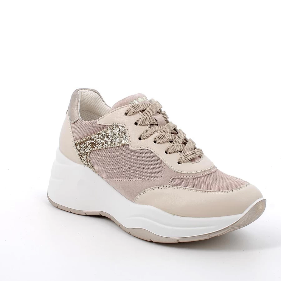 "Igi&Co Women's Wedge Sneakers in Ecru – Stylish Comfort for Everyday Wear"