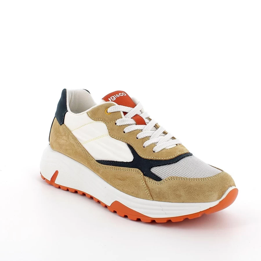 "Igi&Co Men's Mustard Sneakers – Stylish Casual Footwear for Men"