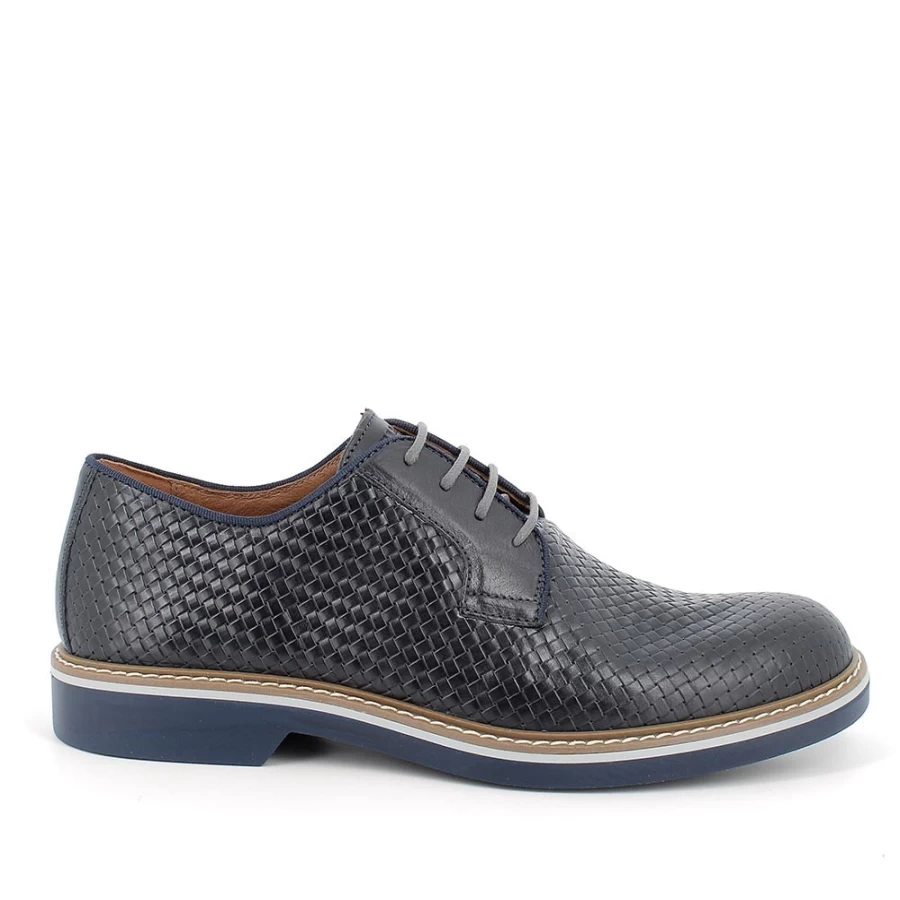"Igi&Co Men's Blue Lace-Up Shoes – Stylish & Comfortable Footwear"