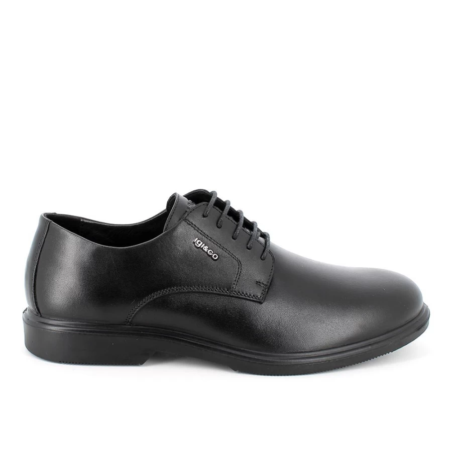 "Igi&Co Men's Black Lace-Up Shoes – Stylish & Comfortable Footwear"