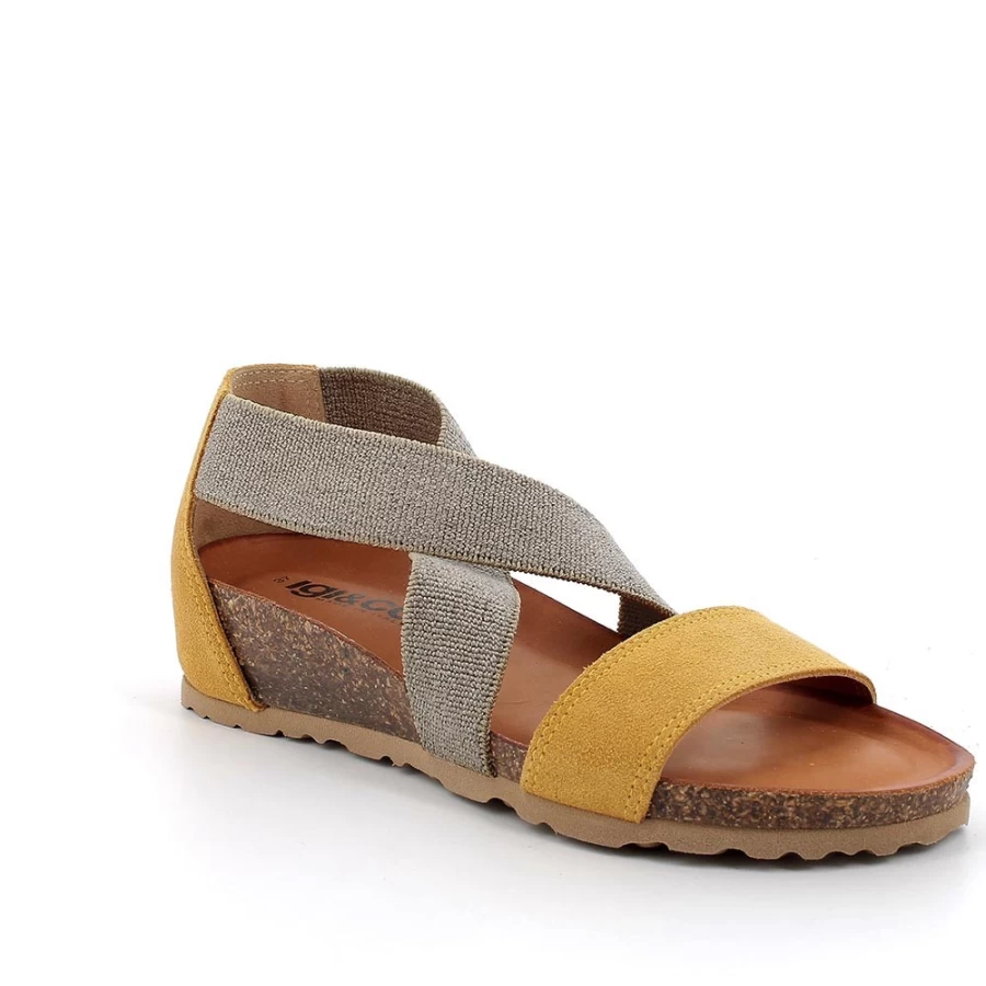 "Igi&Co Women's Leather Sandals in Ochre"