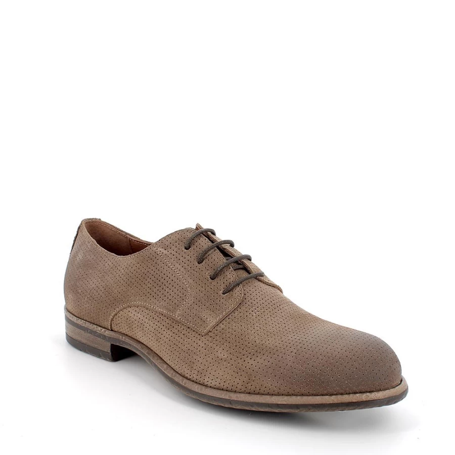 "Igi&Co Men's Dark Beige Lace-Up Shoes – Classic Style & Comfort"