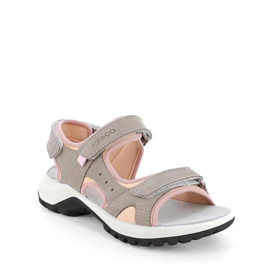"Igi&Co Women's White Leather Sandals – Elegant & Comfortable Footwear"