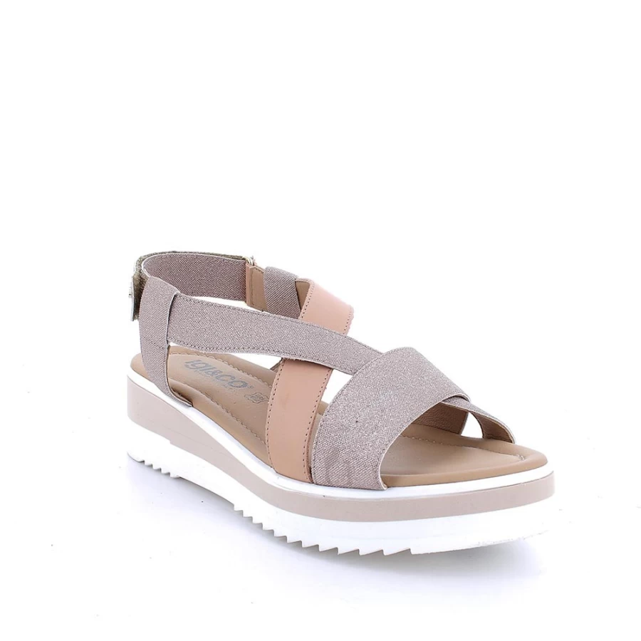"Igi&Co Women's Pink Wedge Sandals – Comfortable & Stylish Ladies' Footwear"