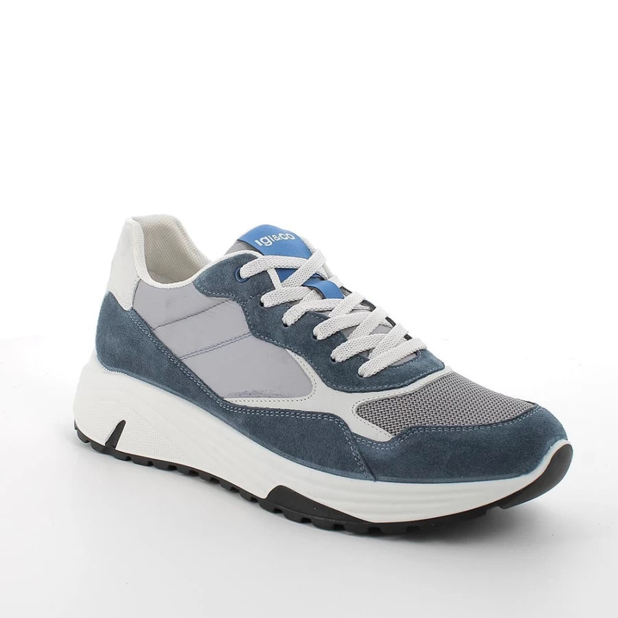 "Igi&Co Men's Sky Blue Sneakers – Stylish & Comfortable Athletic Shoes"