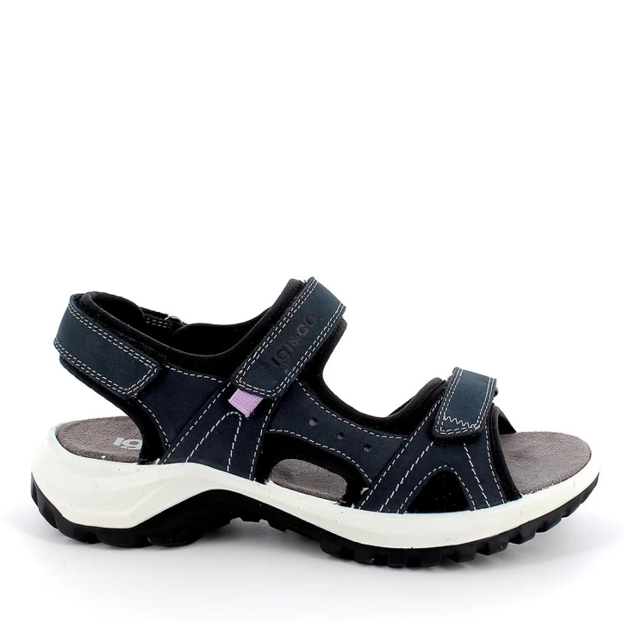 "Igi&Co Women's Sky Blue Leather Sandals – Stylish & Comfortable"