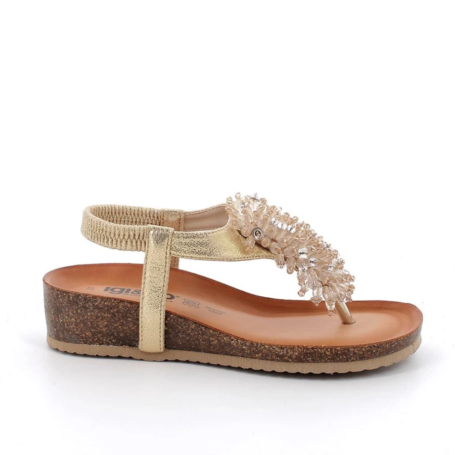 "Igi&Co Women's Platinum Flip Flop Sandals – Comfortable & Stylish"