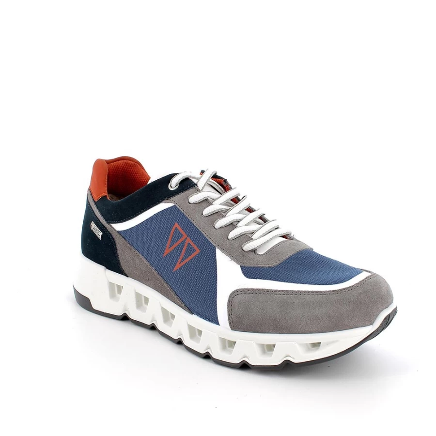 "Igi&Co Men's Sneaker with Gore-Tex® Surround Technology in Grey-Sky Blue"