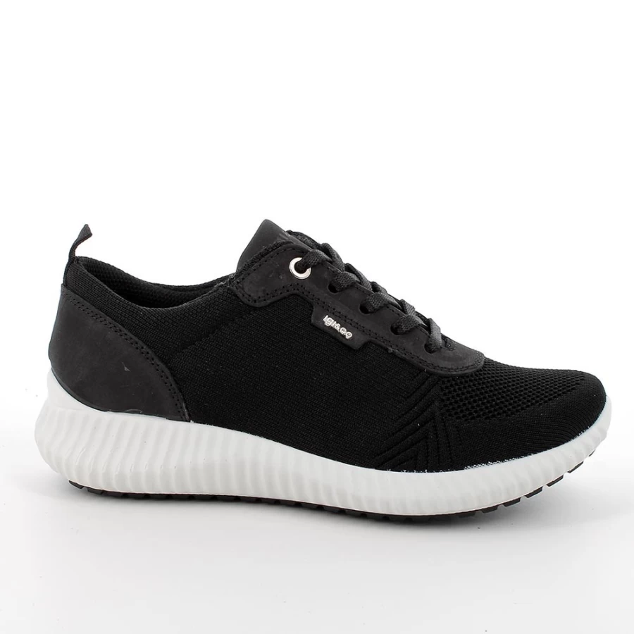 Igi&Co Women's Black Sneaker Socks - Stylish & Comfortable Sneakers with Built-In Socks