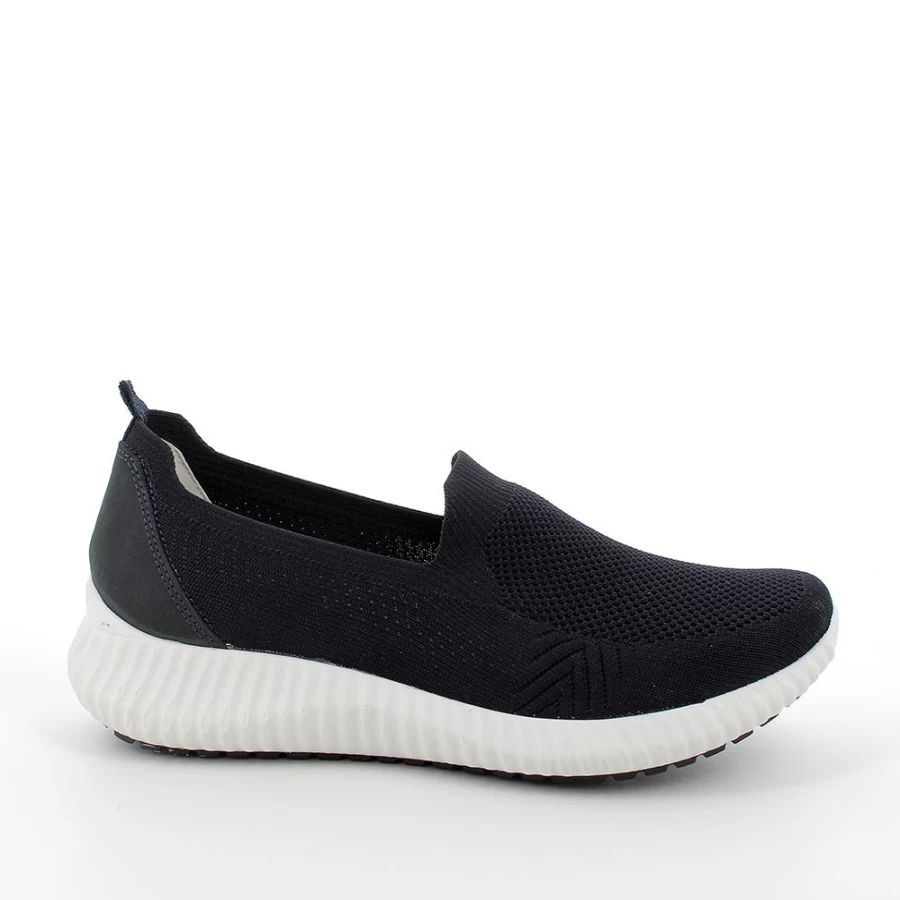 "Igi&Co Women's Blue Sneaker With Built-In Socks for Comfort & Style"