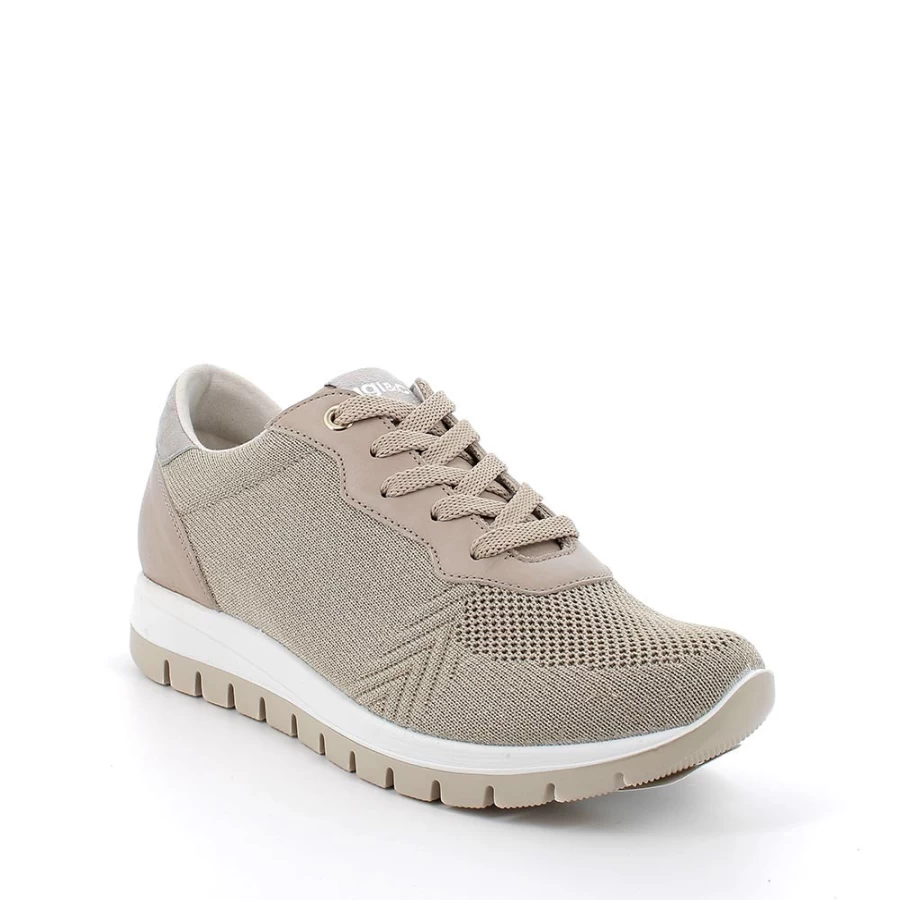 Igi&Co Women's Beige-Platinum Sneakers - Stylish Casual Shoes for Ladies
