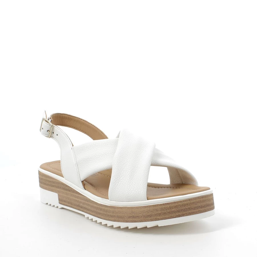 Igi&Co Women's White Wedge Sandals – Stylish Comfort Summer Shoes
