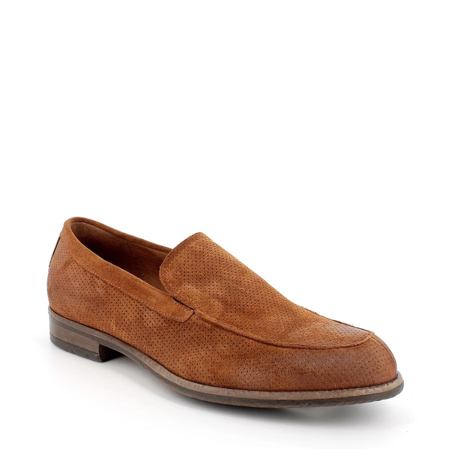 "Igi&Co Men's Leather Mocassin Shoes in Tobacco Brown"