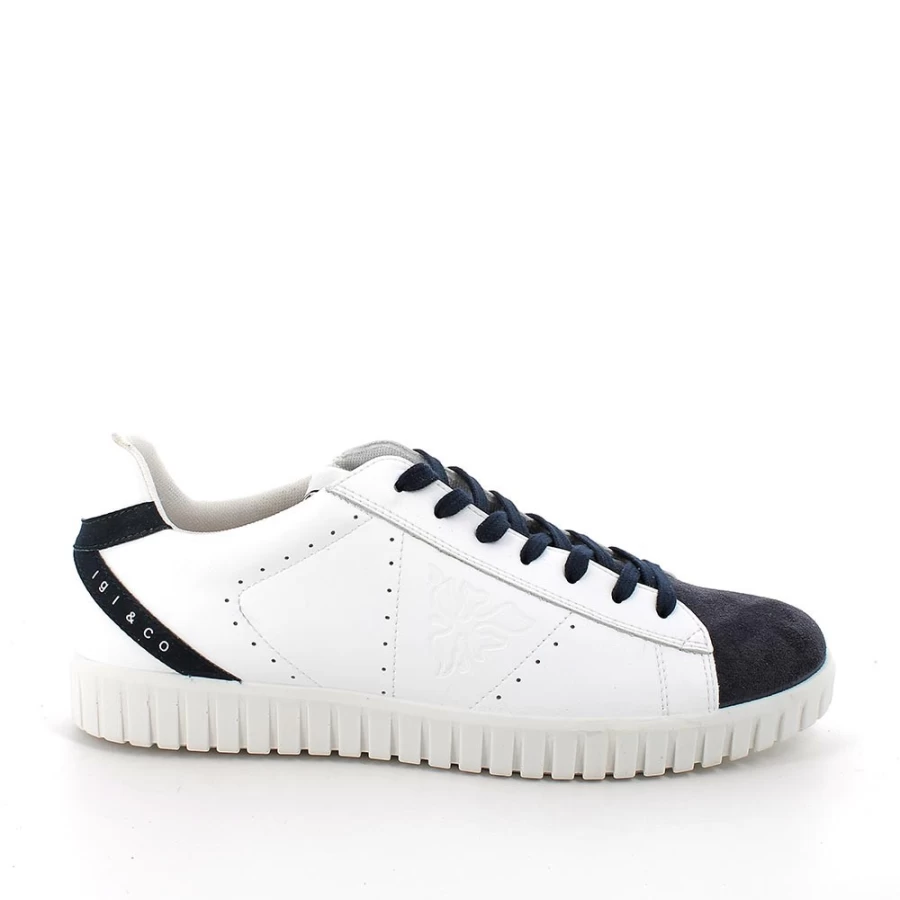 "Igi&Co Men's White and Blue Sneakers – Stylish Casual Footwear"