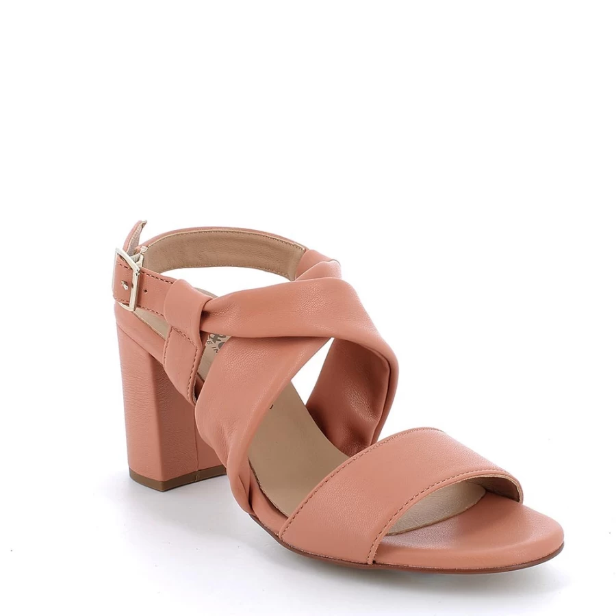 "Igi&Co Women's Peach Heeled Sandals – Stylish Comfort for Ladies"