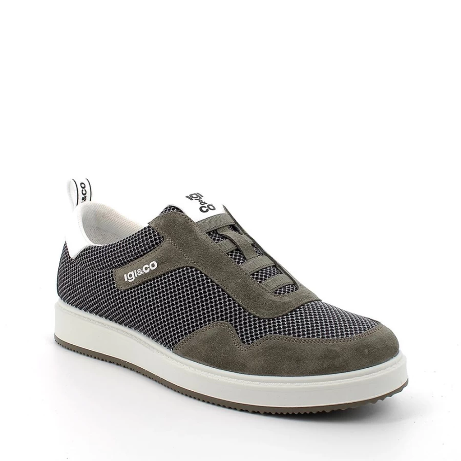 Igi&Co Men's Military Green Slip-On Loafers – Comfortable Casual Shoes
