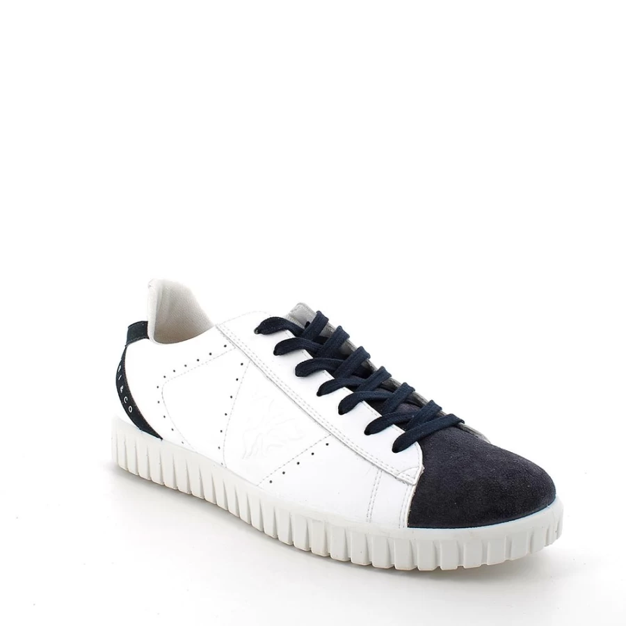 "Igi&Co Men's White and Blue Sneakers – Stylish Casual Footwear"
