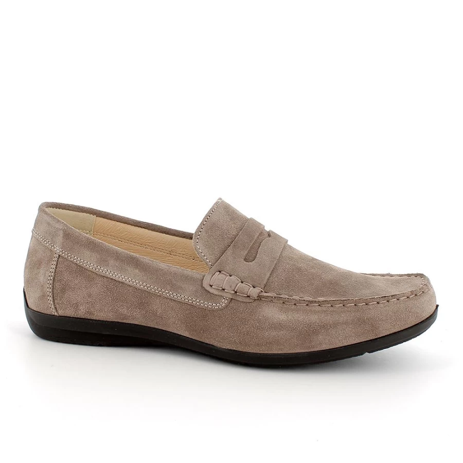 "Igi&Co Men's Beige Leather Mocassin Shoes"