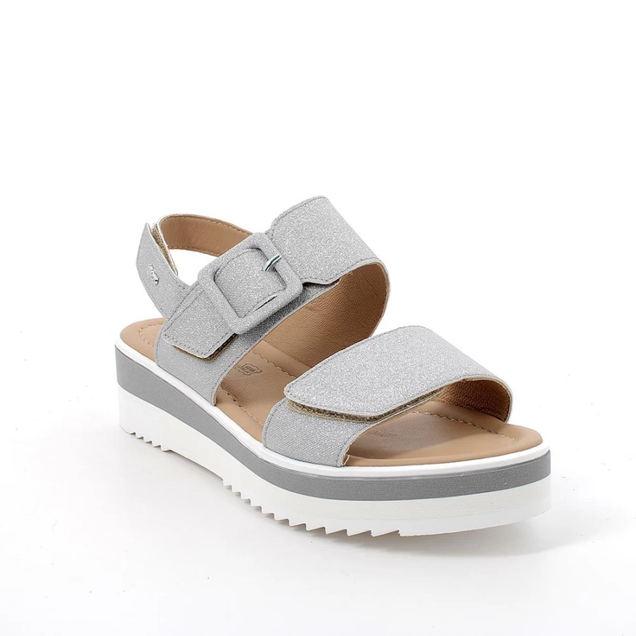 "Igi&Co Women's Silver Wedge Sandals – Stylish & Comfortable Footwear"