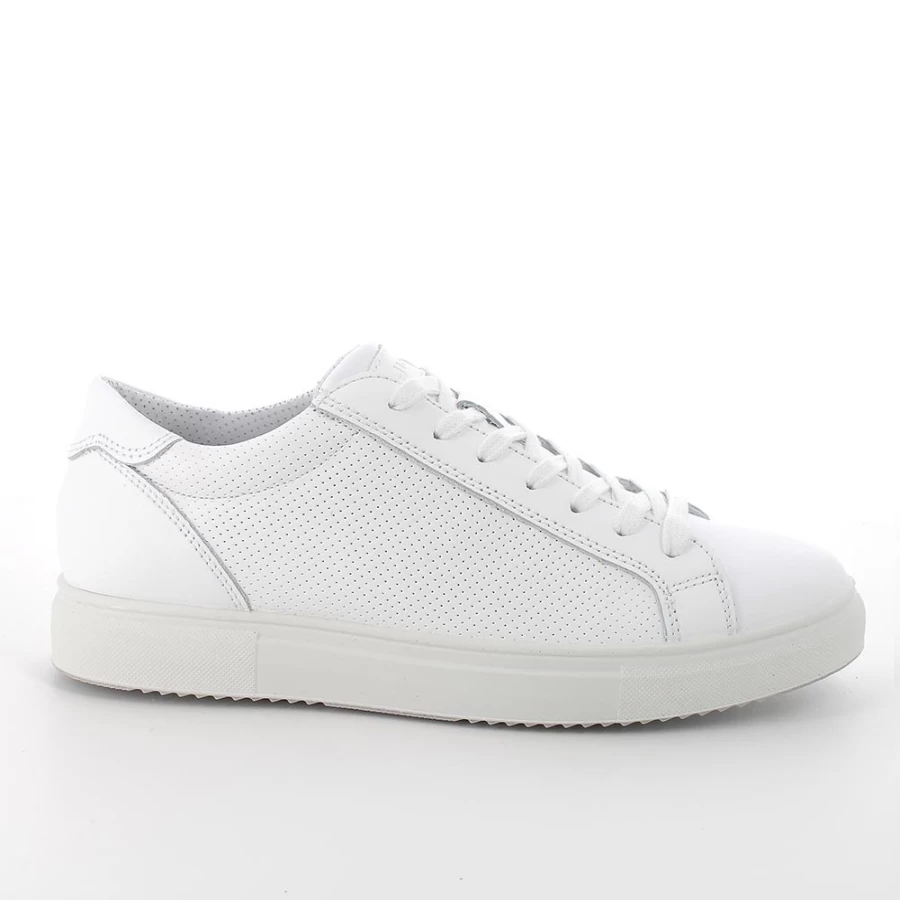 "Igi&Co Men's White Leather Sneakers – Premium Comfort & Style"