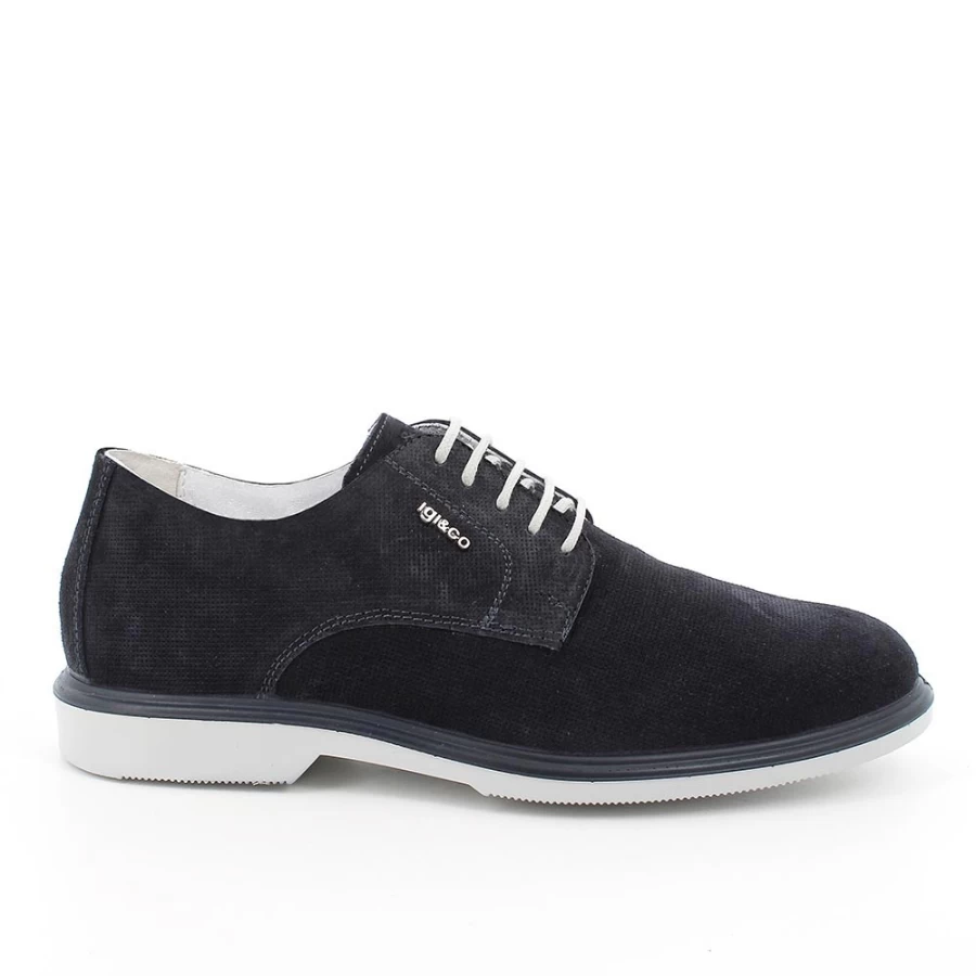 "Igi&Co Men's Blue Lace-Up Shoes – Stylish & Comfortable Footwear"