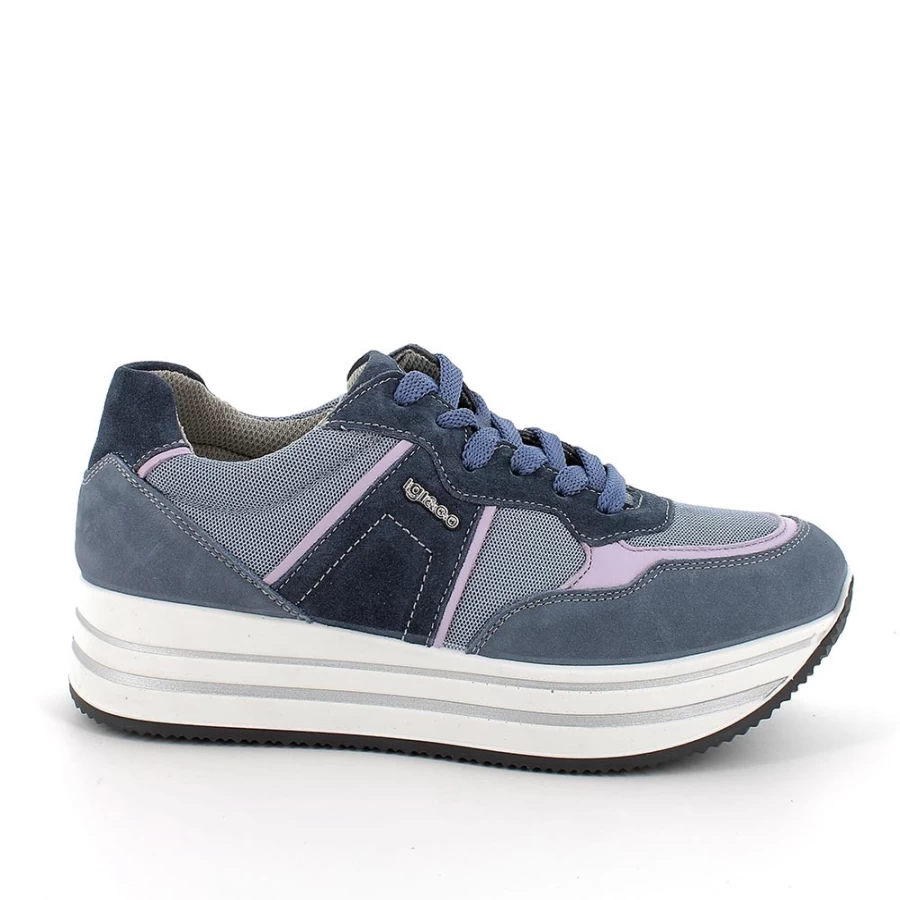 "Igi&Co Women's Avio Wedge Sneakers for Style and Comfort"