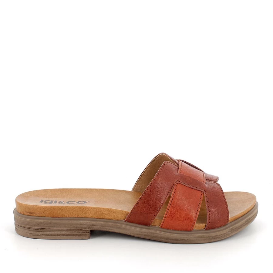 "Igi&Co Women's Brown Leather Sandals – Stylish & Comfortable Footwear"