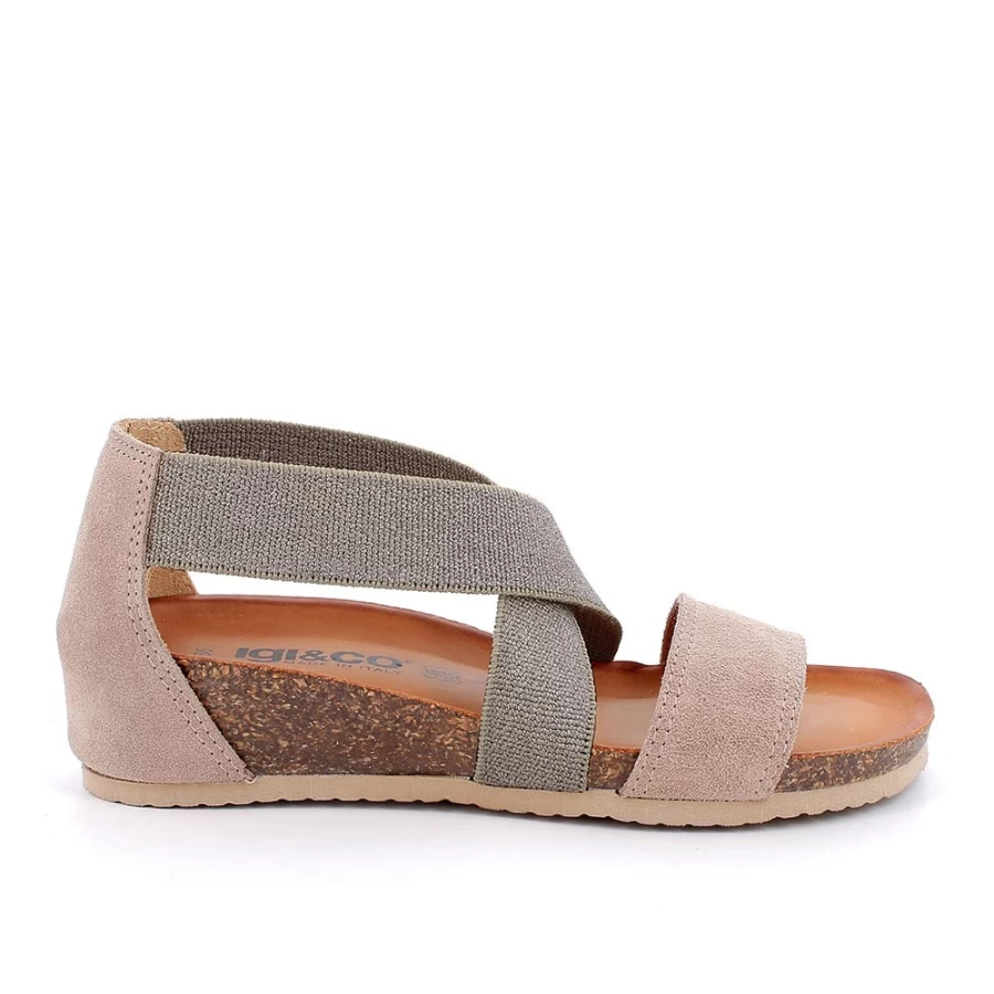 "Igi&Co Women's Taupe Leather Sandals – Stylish & Comfortable Footwear"
