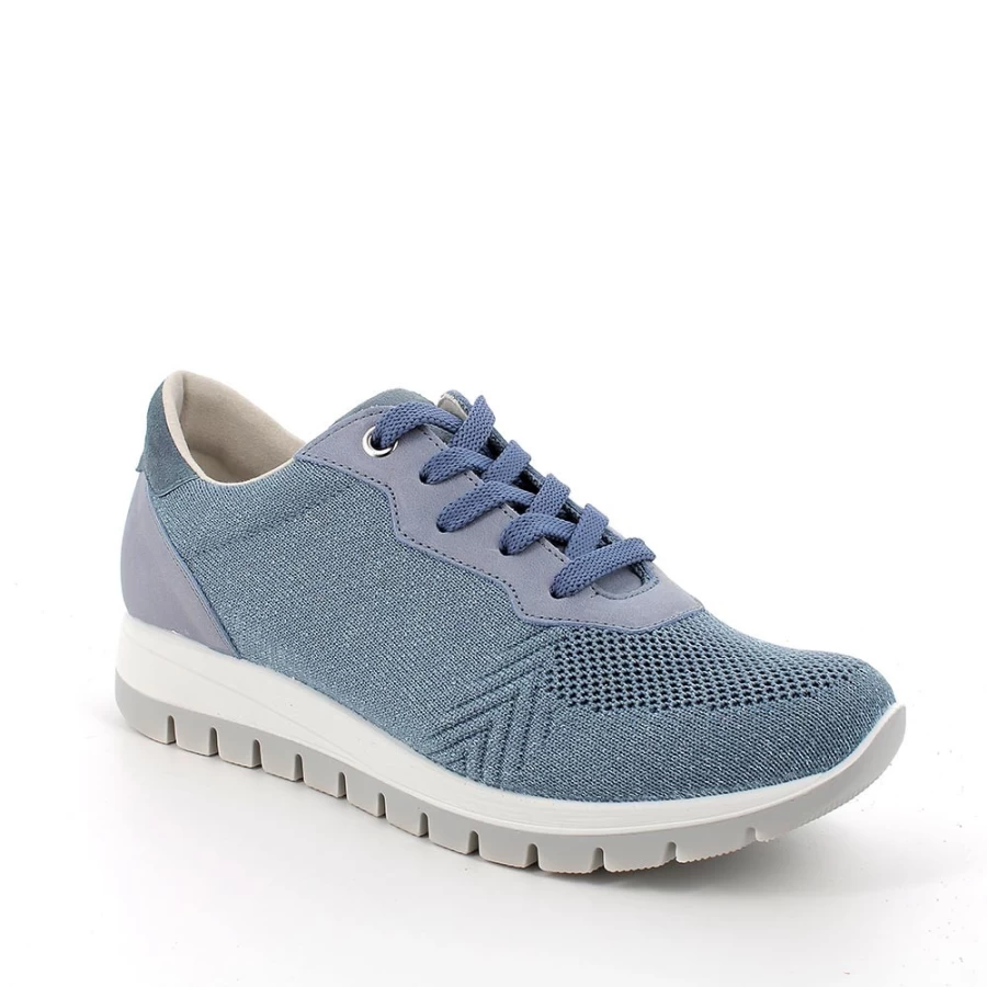 "Igi&Co Women's Light Blue & Silver Sneakers – Stylish Comfort for Everyday Wear"