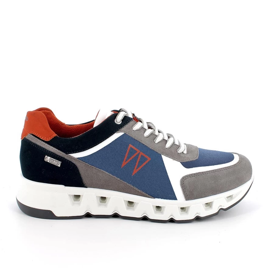 "Igi&Co Men's Sneaker with Gore-Tex® Surround Technology in Grey-Sky Blue"