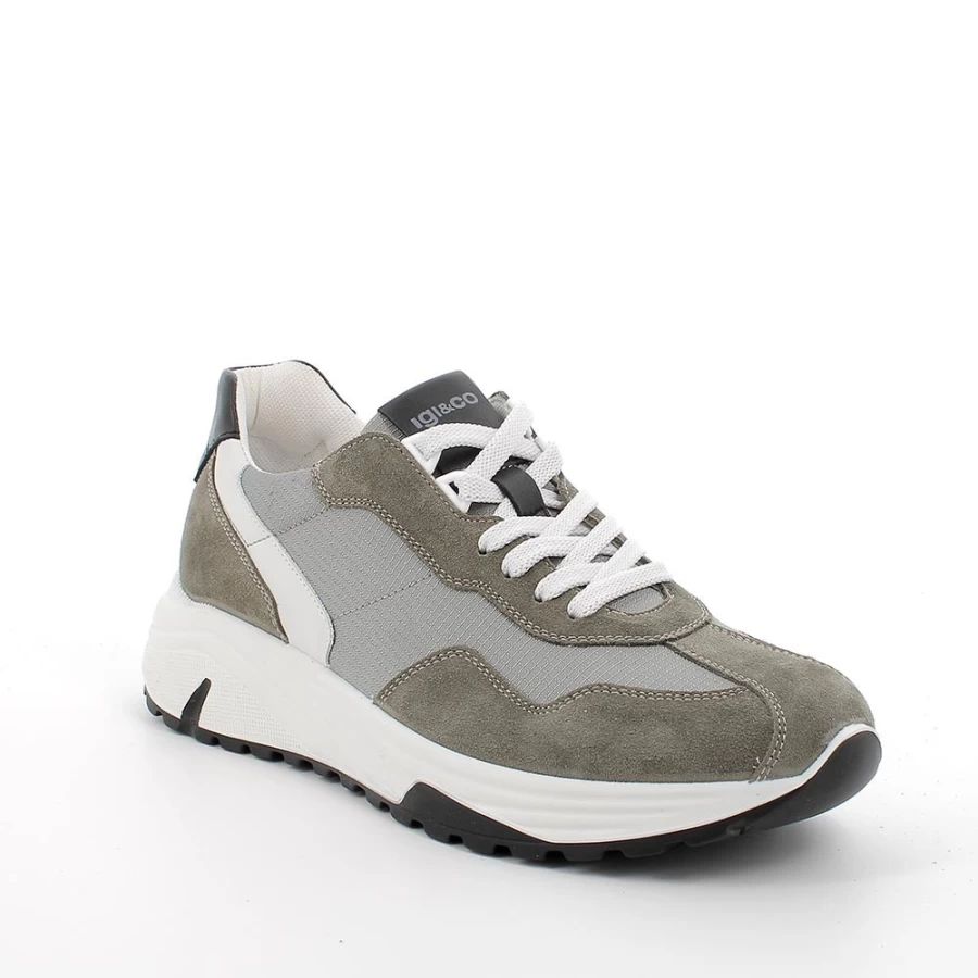 "Igi&Co Men's Military Green Sneakers – Stylish & Comfortable Footwear"