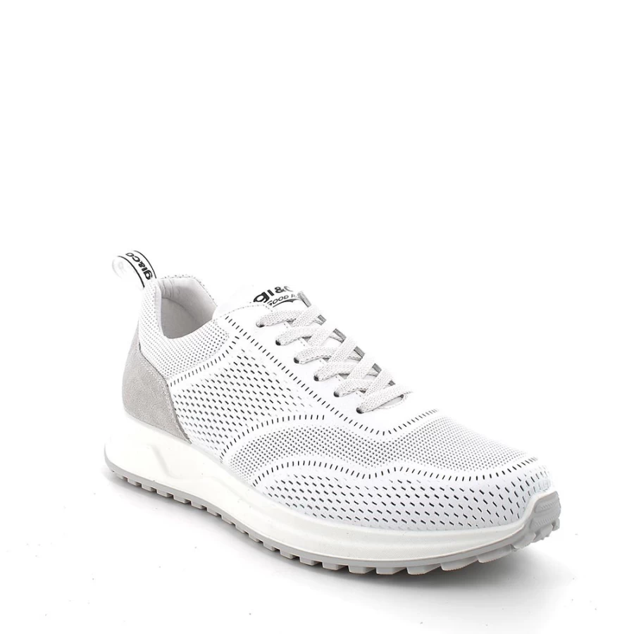 "Igi&Co Men's White Leather Sneakers – Premium Comfort & Style"