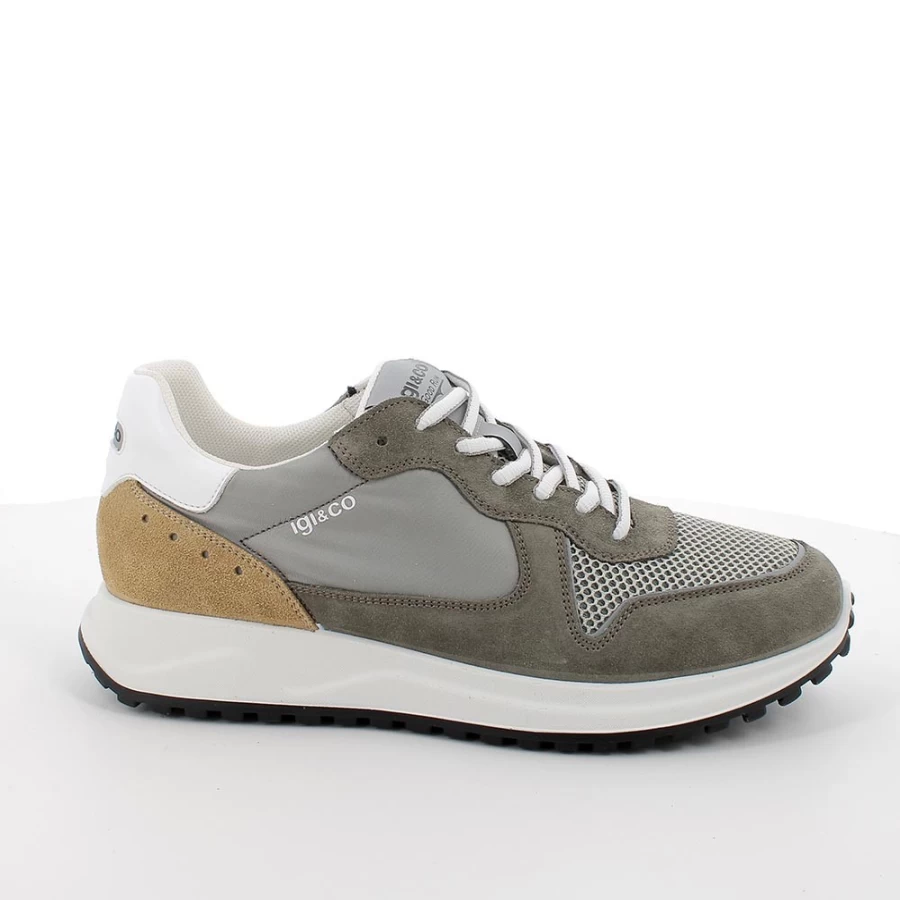 "Igi&Co Men's Military Green Sneakers – Stylish & Comfortable Footwear"