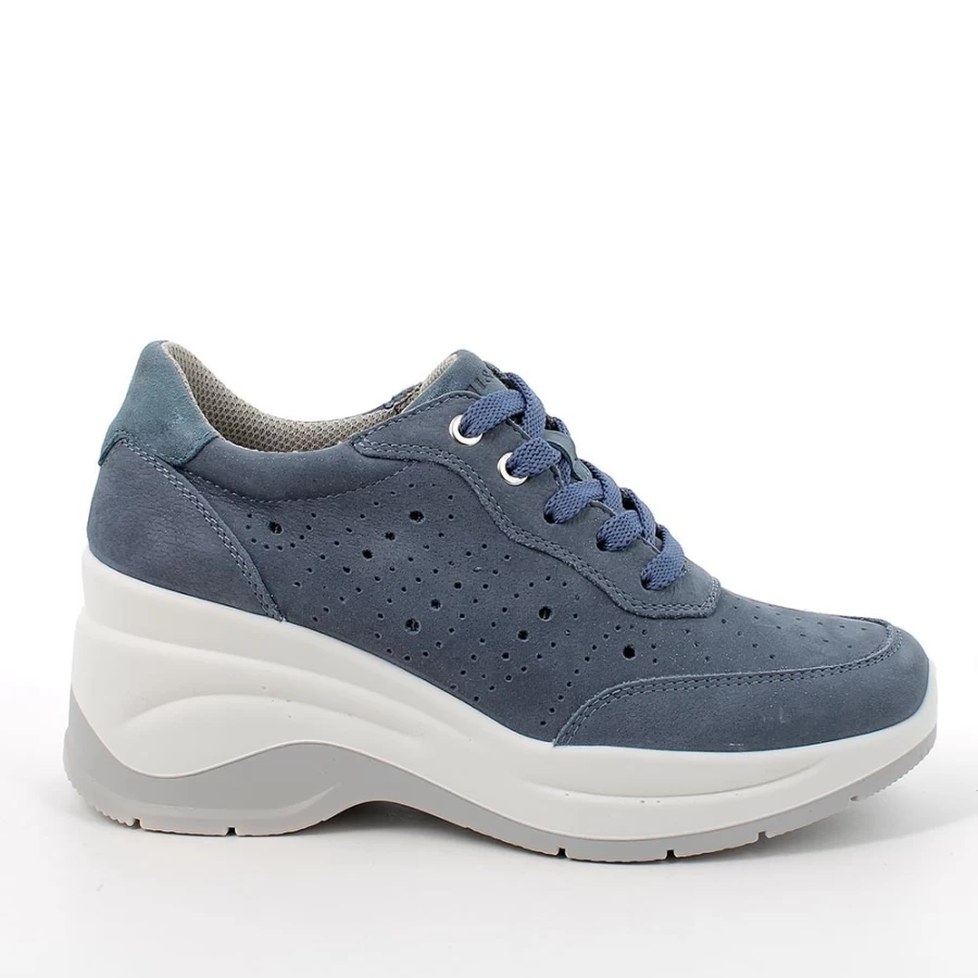 "Igi&Co Women's Leather Wedge Sneakers - Stylish & Comfortable Avio Collection"
