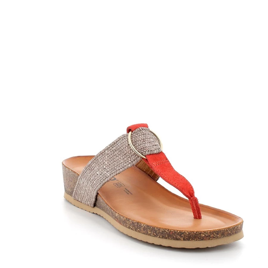 "Igi&Co Women's Coral Leather Flip Flop Sandals – Comfortable & Stylish"