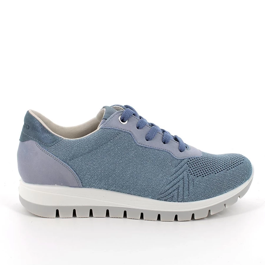 "Igi&Co Women's Light Blue & Silver Sneakers – Stylish Comfort for Everyday Wear"