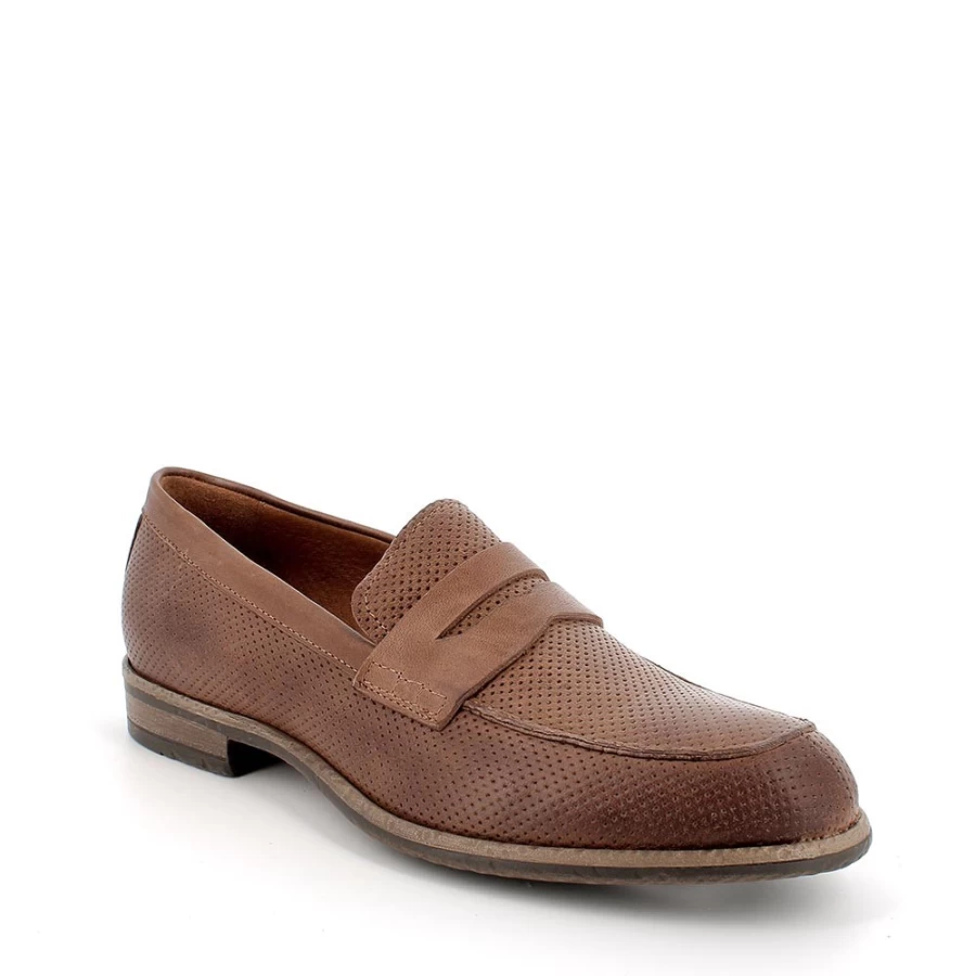 "Igi&Co Men's Brown Leather Moccasin Shoes"