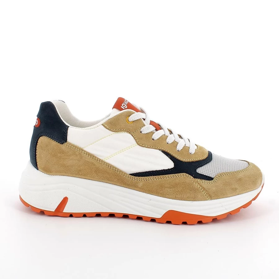 "Igi&Co Men's Mustard Sneakers – Stylish Casual Footwear for Men"