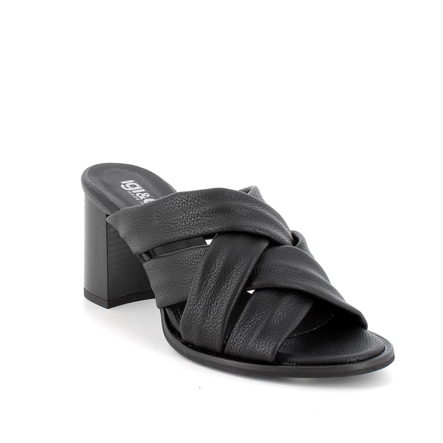 "Igi&Co Women's Black Heeled Sandals - Stylish & Comfortable Ladies Footwear"