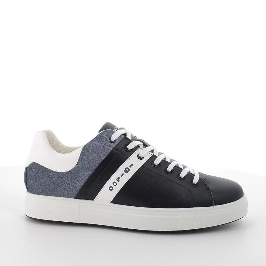 "Igi&Co Men's Blue & White Leather Sneakers – Premium Comfort & Style"