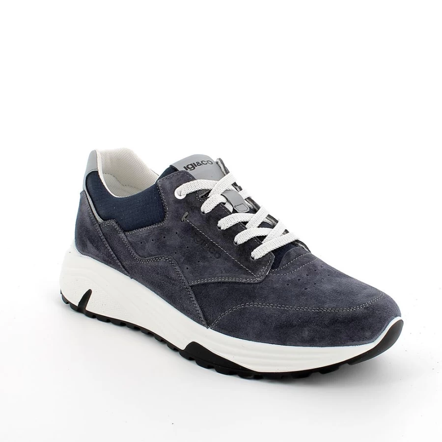 "Igi&Co Men's Leather Sneakers for Jeans - Stylish Casual Footwear"
