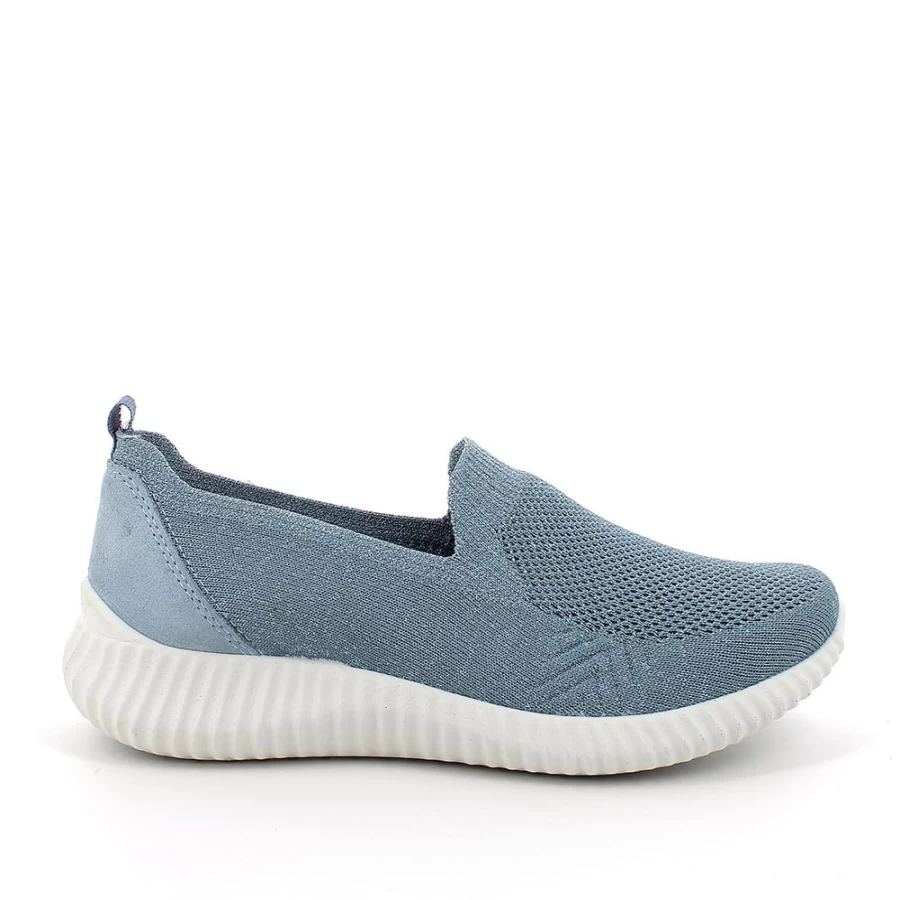 Igi&Co Women's Light Blue & Silver Sneaker Socks - Fashionable Athletic Footwear