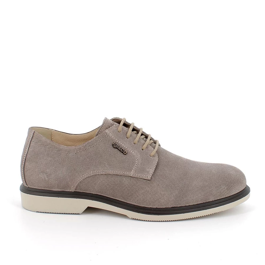 "Igi&Co Men's Dark Beige Lace-Up Shoes – Stylish & Comfortable Footwear"