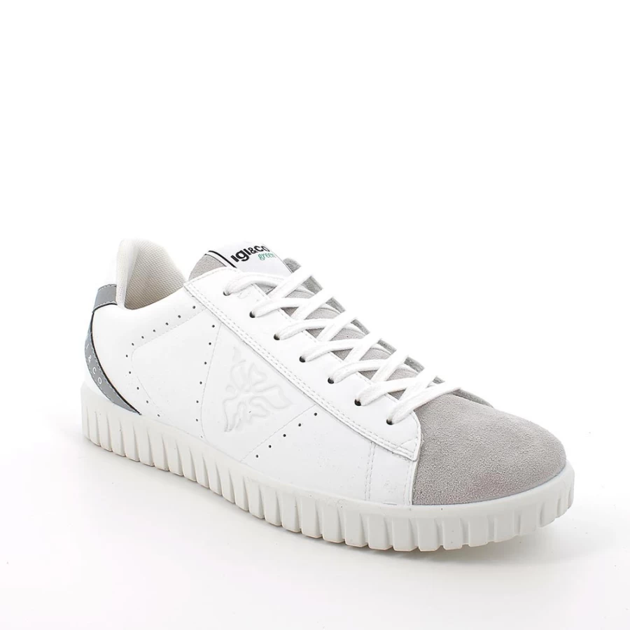 Igi&Co Men's White Pearl Sneakers - Premium Comfort & Style