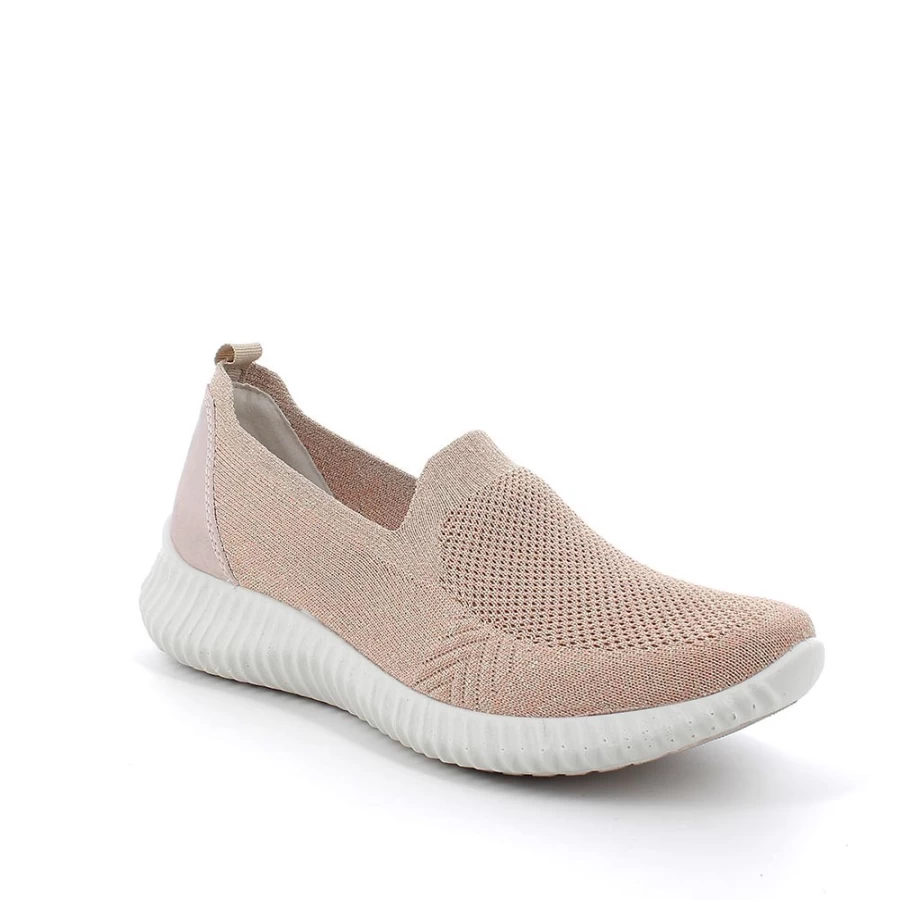 "Igi&Co Women's Sneaker With Sock - Powder Platinum Comfort Shoes"