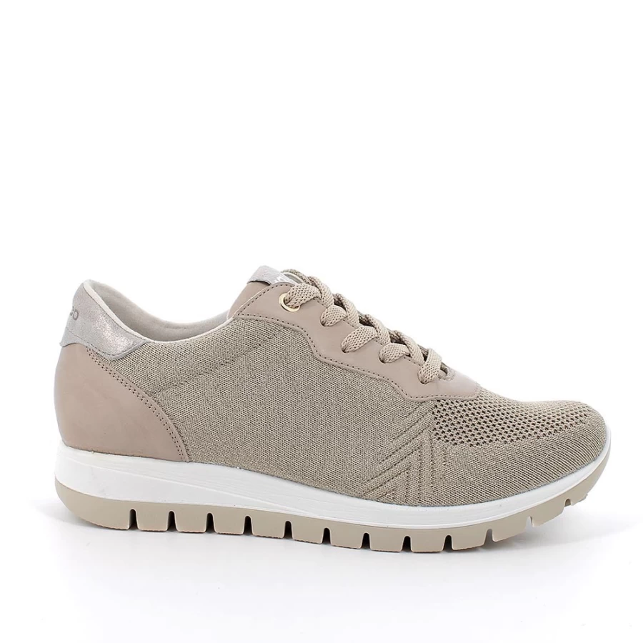 Igi&Co Women's Beige-Platinum Sneakers - Stylish Casual Shoes for Ladies