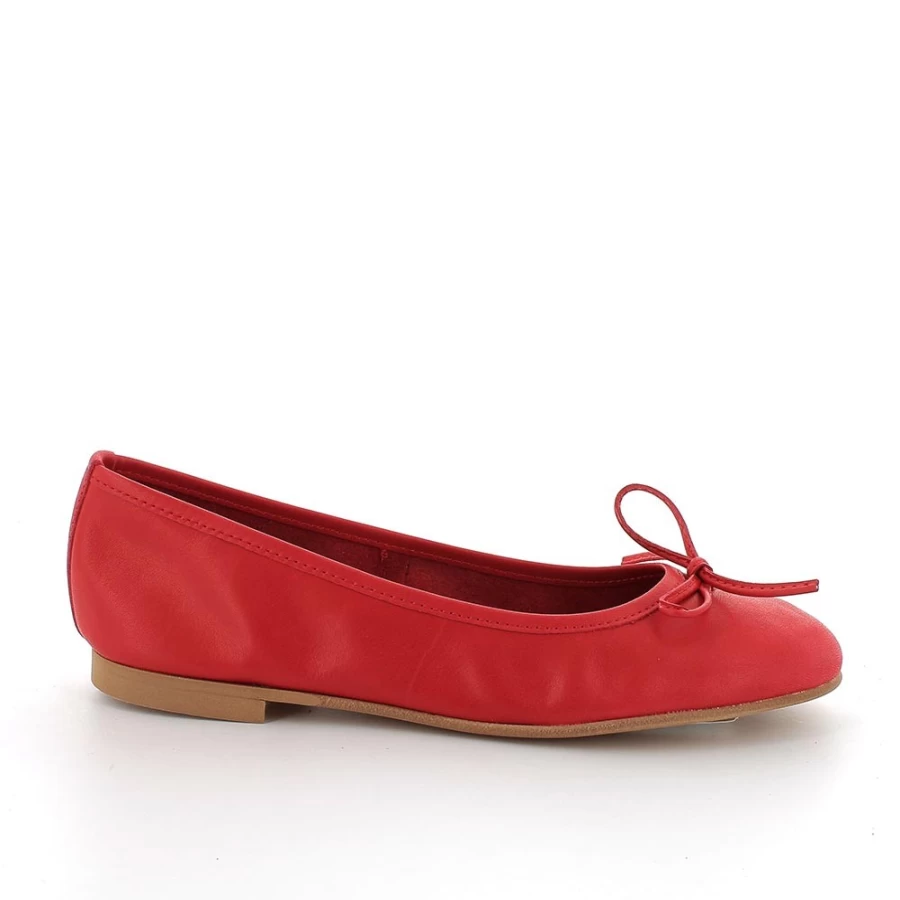 "Igi&Co Women's Red Leather Mary Jane Shoes"