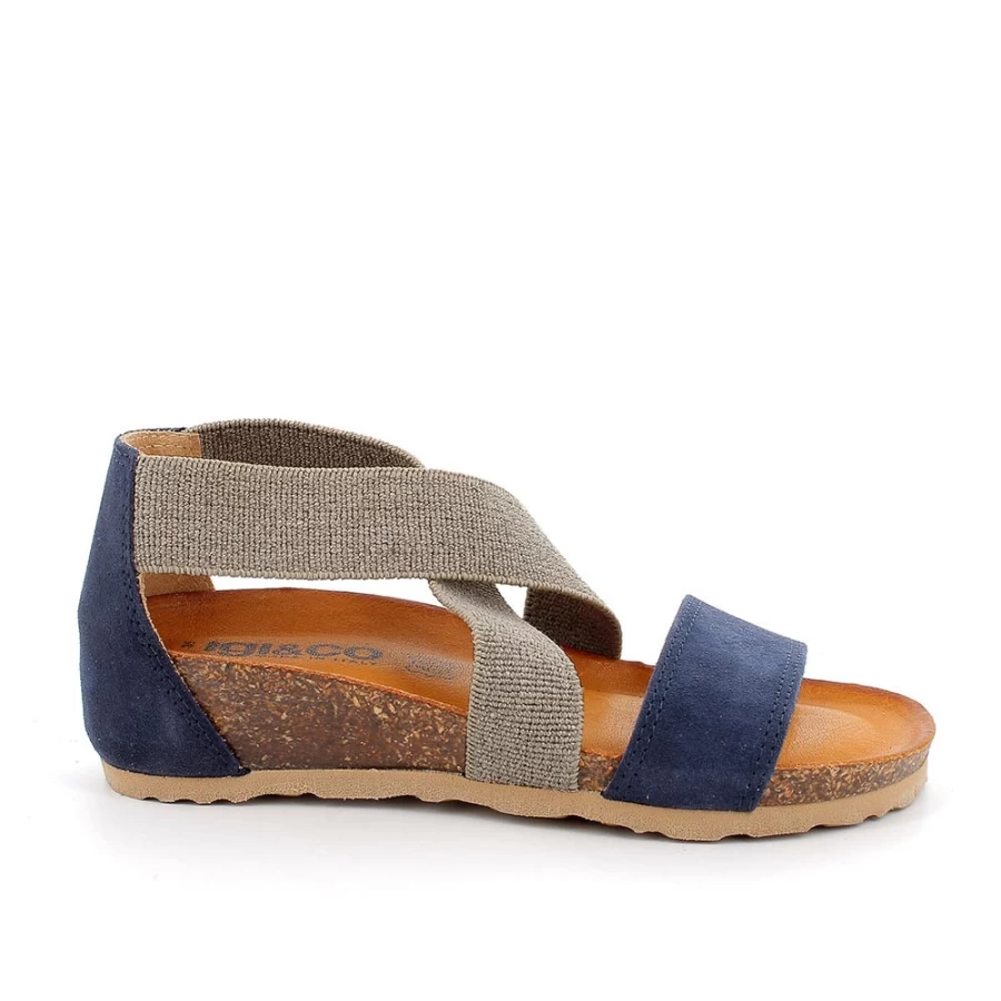"Igi&Co Women's Blue Leather Sandals – Stylish & Comfortable Footwear"